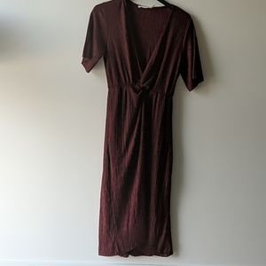 Faux wrap plisse midi dress Nordstrom